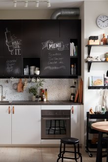 Cucina in stile industriale di 9 mq
