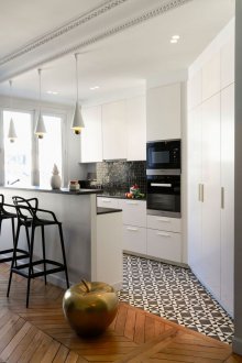 Cucina 9 mq con parete divisoria