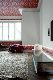 Design della carta da parati rosso