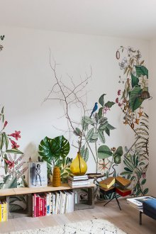 Design di carta da parati in stile tropicale
