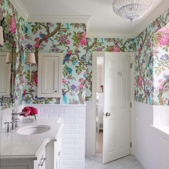 Design per carta da parati per bagno