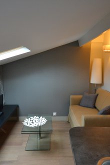 Bedroom in a studio apartment in the attic