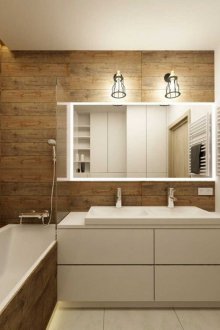 Ahşap banyo küçük tasarım fikirleri