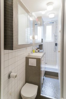 Küçük ve dar bir banyo için tasarım fikirleri