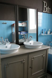 Badezimmer 4 qm blau