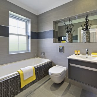 Badezimmer 4 qm braun