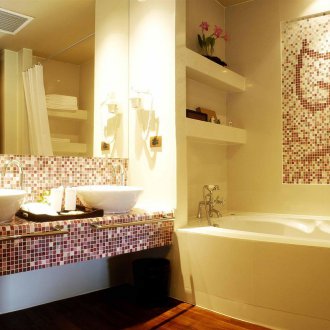 Badezimmer 4 qm mit Mosaik