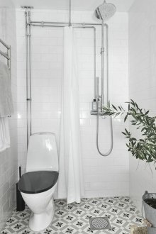 Badezimmer 4 qm mit offener Dusche