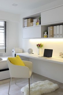 Minimalizm tarzında bir stüdyo dairede çocuk odası