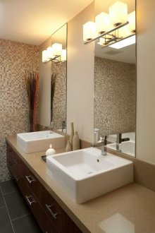 Bej mozaik banyo