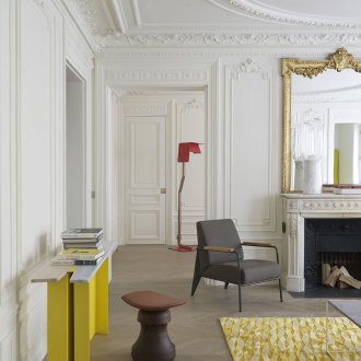 Putzdekor im Wohnzimmer