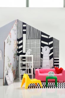 Dollhouse karton duvarlar