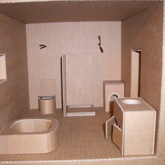 Oyuncak karton banyo