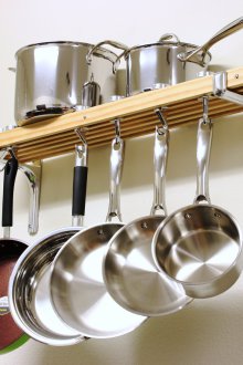 Trilhos de madeira para a cozinha