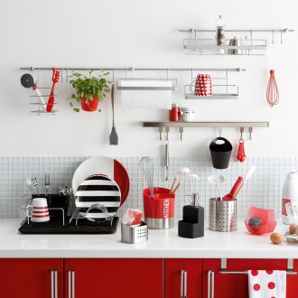 Trilhos para a cozinha no interior