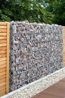 Ahşap ve gabion çit