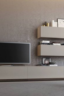 Il muro nel soggiorno è beige