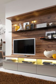 Parete a LED nel soggiorno