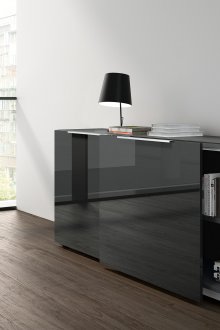 Kitaplar için oturma odasında büfe