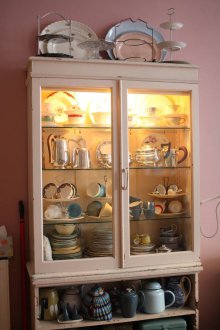 Shabby chic oturma odası büfe