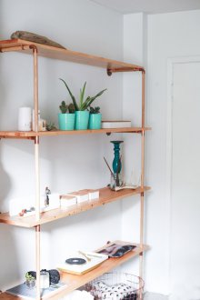 Shelving with decor for the living room