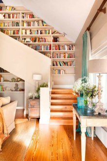 Rack for the living room by the stairs