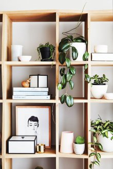 Shelving rack with shelves