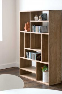 Teak living room shelving