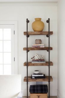 Rack for a drawing room from pipes