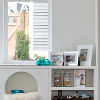 Built-in furniture for the cat house