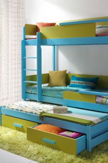 Nursery design for three children green
