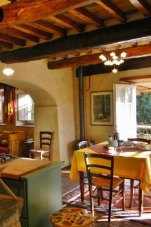 Style italien dans un intérieur rustique