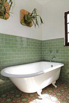 DIY μπάνιο πράσινο