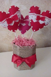 14 Şubat için DIY hediye hissettim