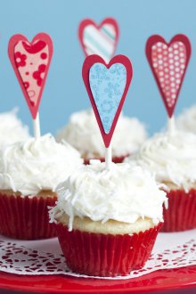 14 Şubat kendin yap cupcakes için hediye