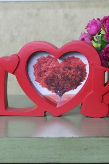 14 Şubat DIY fotoğraf çerçevesi için hediye