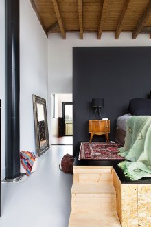 Podio letto nero