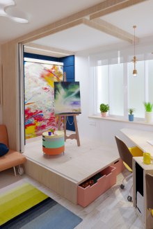 Podio del letto all'interno