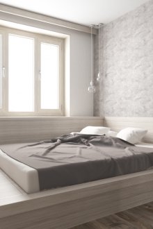 Letto podio grigio