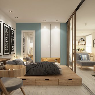 Podio letto in monolocale