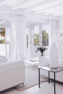 White interior in the house