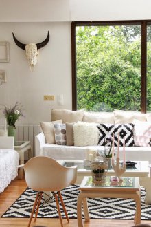White living room interior