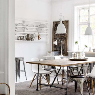 White industrial style interior