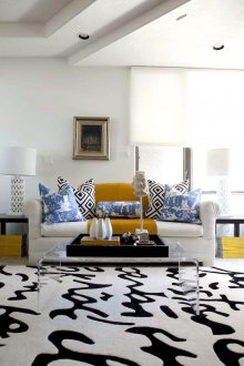 White carpet in the interior