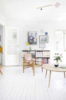 White interior with painted walls