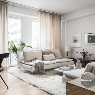 White interior in simple design