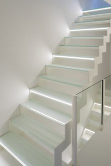 White interior with stairs