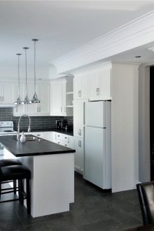 White furniture in the interior