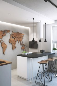 White interior in monochrome design
