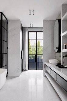 White marble interior
